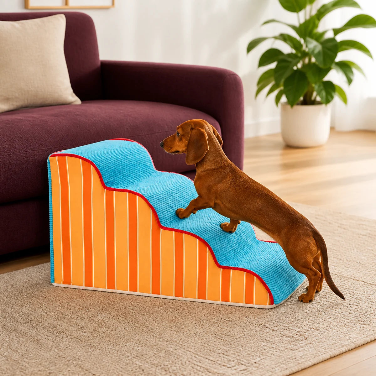 Color Pop Pet Steps in a bright pet-home setting