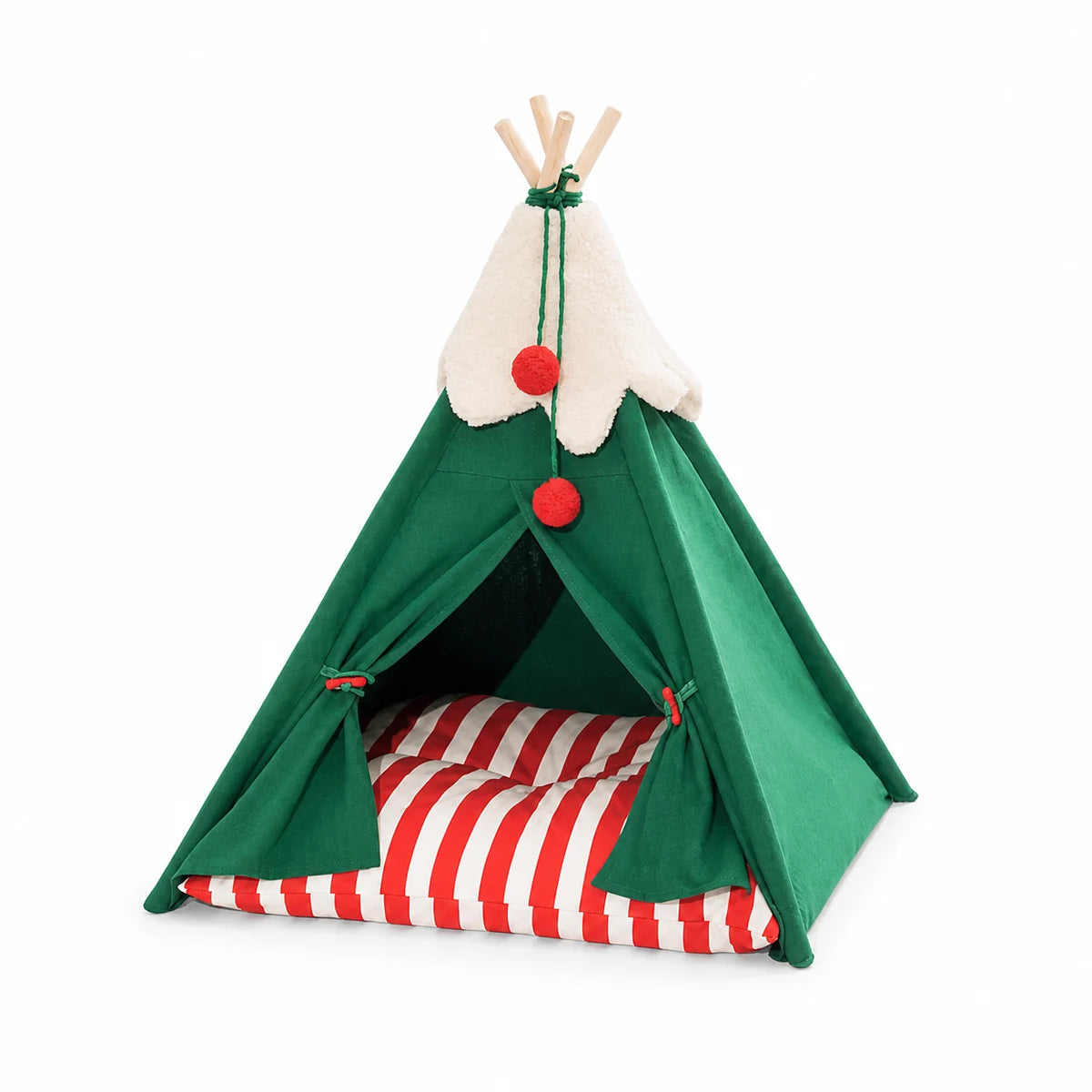 Paws Parade Holly Hideout Pet Tent on a clean white background