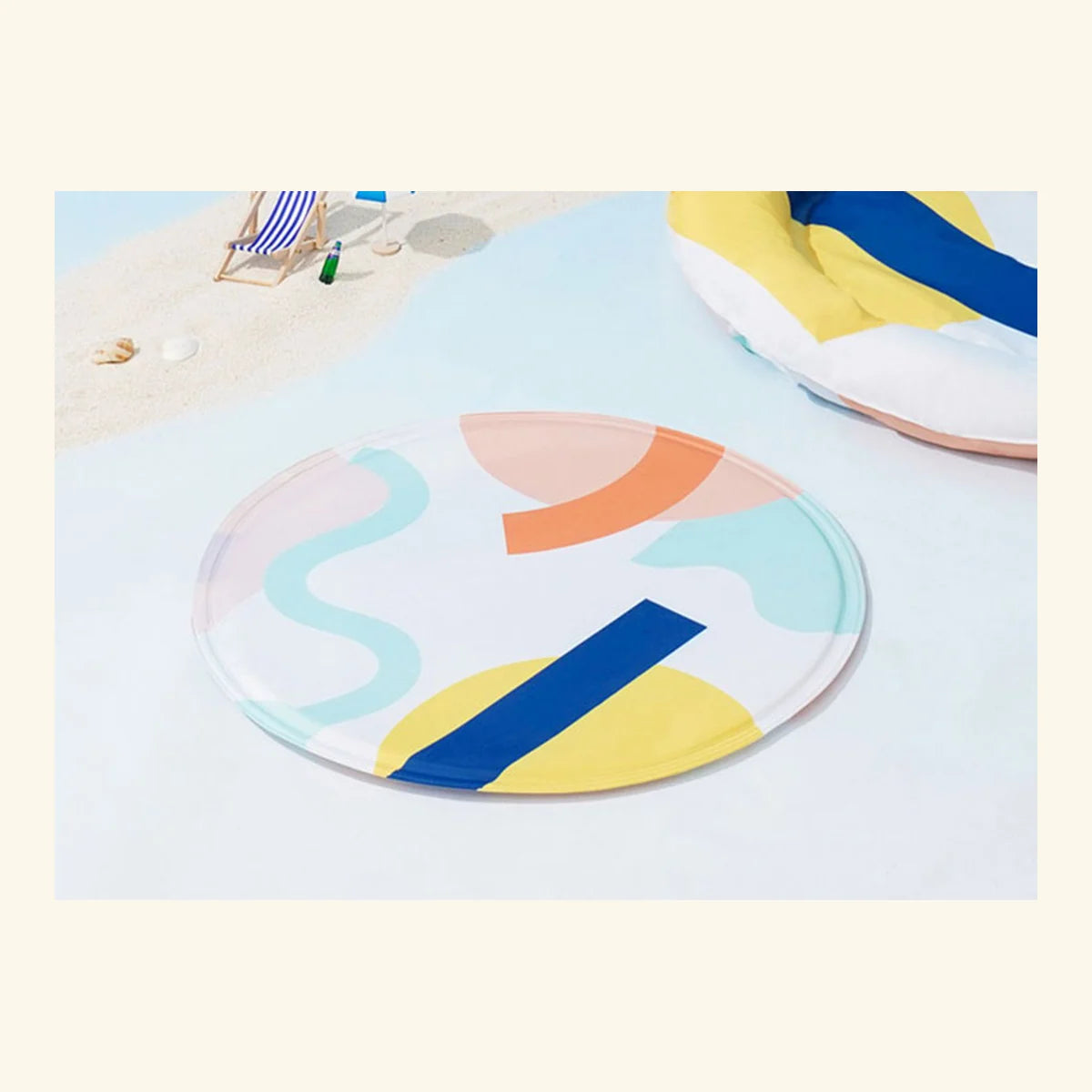 Orbit Chill Round Pet Mat in a bright pet-home setting